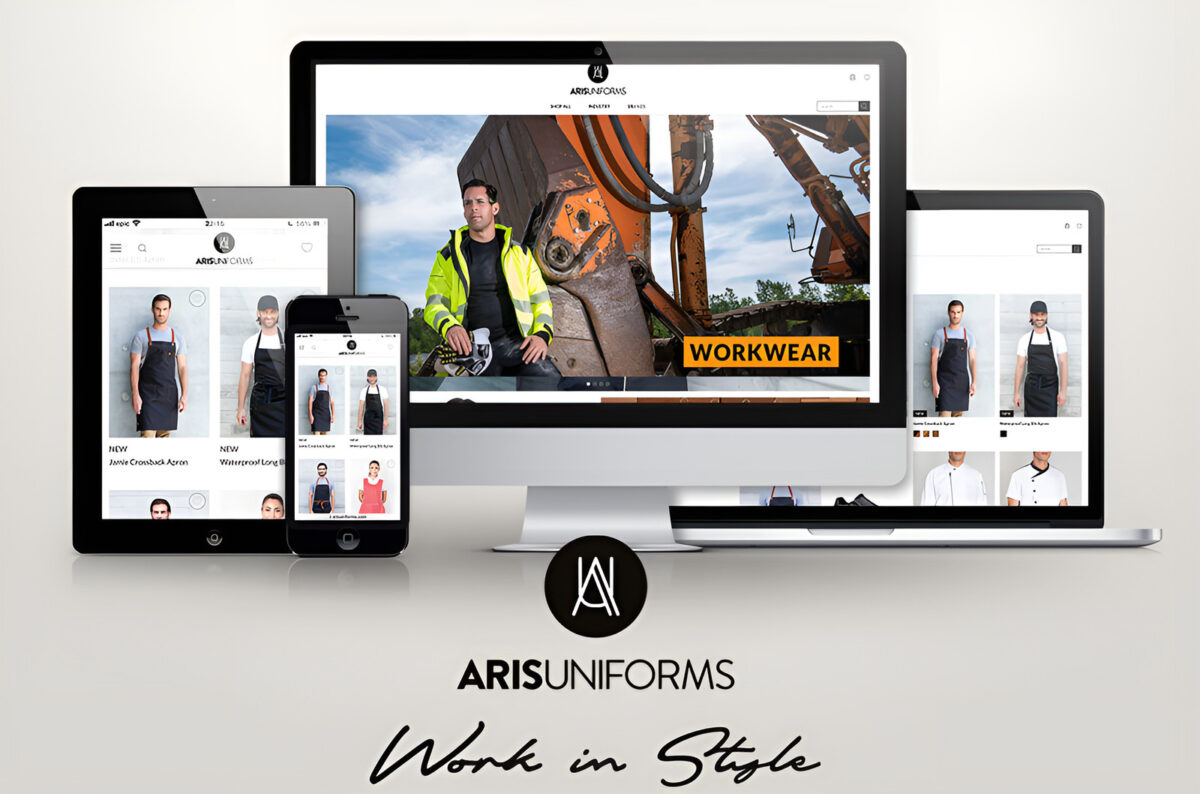 Aris Uniforms website designed by Orasimu