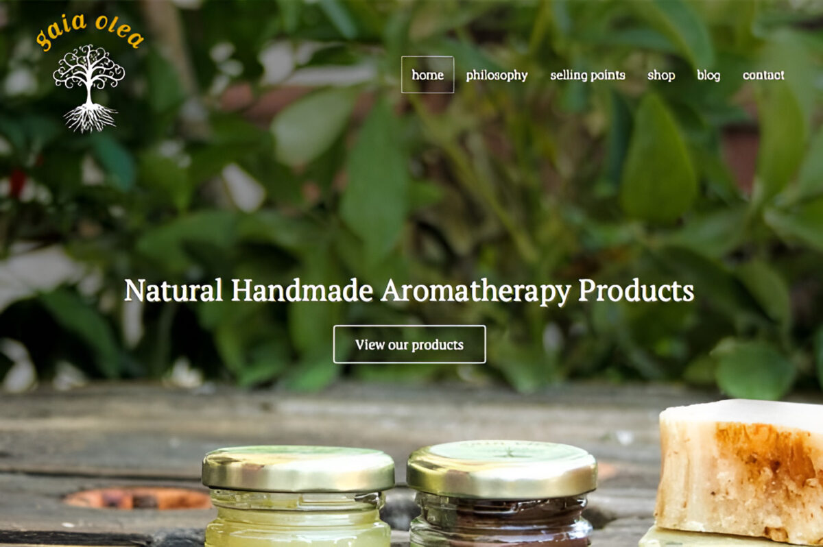 Gaia Olea website designed by Orasimu