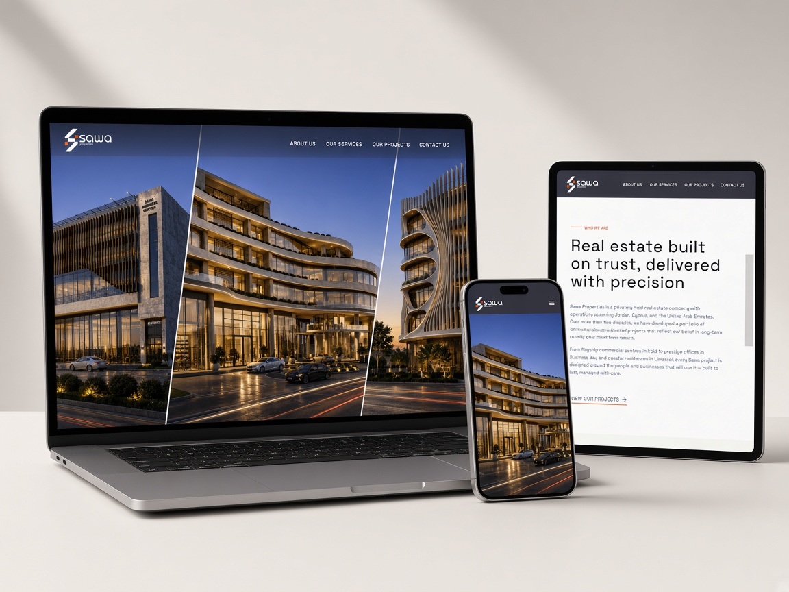Sawa Properties website designed by Orasimu