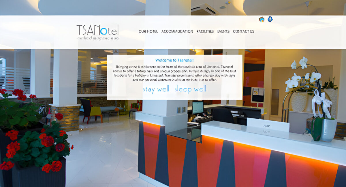 Tsanotel website designed by Orasimu
